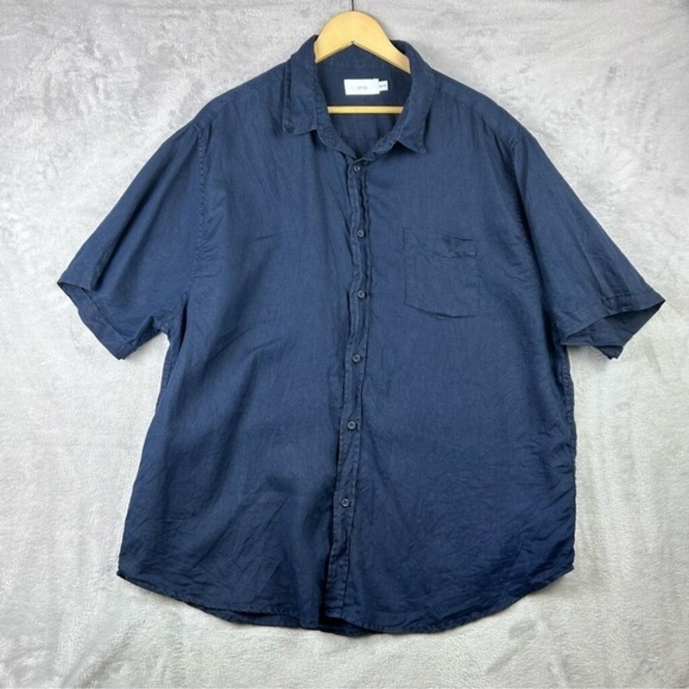 Onia Air Linen Convertible Vacation Shirt Men's XXL Short Sleeve Button Down